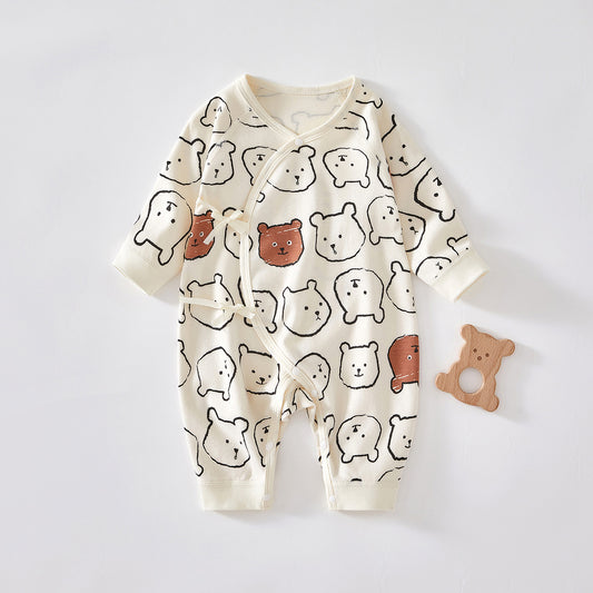 Baby Jumpsuit Spring And Autumn Newborn Clothes Baby Jumpsuit Pure Cotton Baby Monk Clothes Baby Romper Bottoming